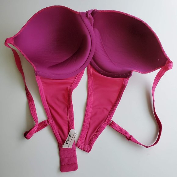 SOLD - Maidenform Lace Bra Fuchsia Size 38D - Picture 7 of 7
